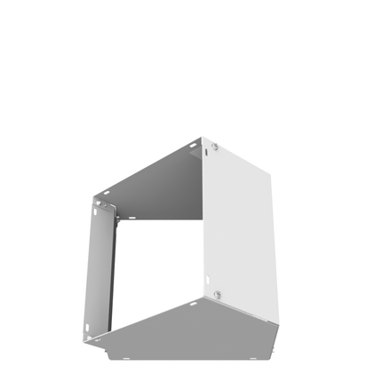 10.469x10x10.25 Wireway Elbow 45 Corner ANSI 61 Gray Steel