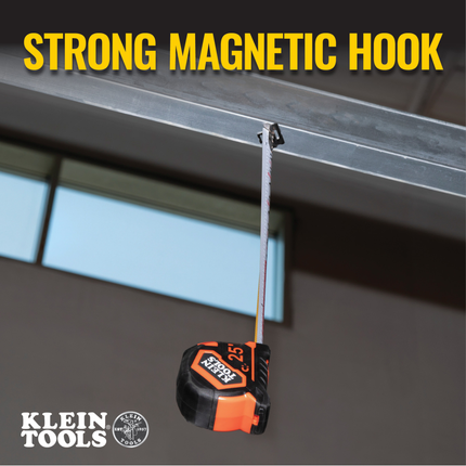 Tape Measure, 25-Foot Magnetic Double-Hook