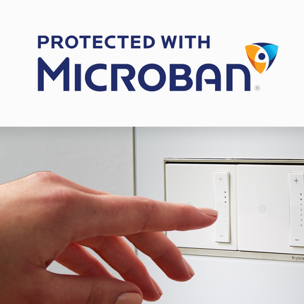 adorne® Gloss White 1-Gang Screwless Wall Plate with Microban®