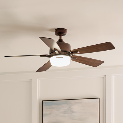 Leeds LED 52" 5 Blade Fan in Bronze