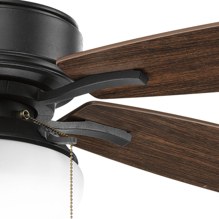 52" Forged Black 5 Blade Ceiling Fan with pull chain