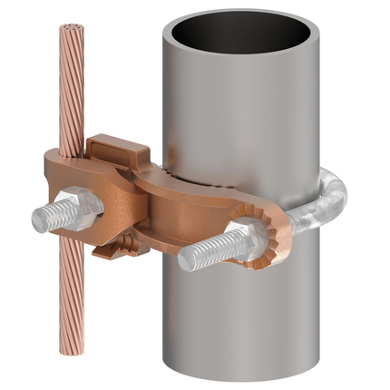 Mechanical Grounding Connector Conductor to Water Pipe