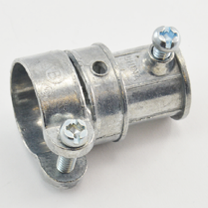 Combination EMT To FMC Transition Coupling 1/2" To 1/2", Zinc