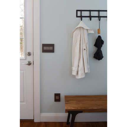adorne® Graphite 1-Gang+ Screwless Wall Plate with Microban®