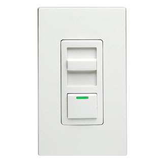 IllumaTech 600VA Magnetic Low Voltage Dimmer Switch, Single Pole or 3-Way, White, Ivory and Light Almond faceplates included