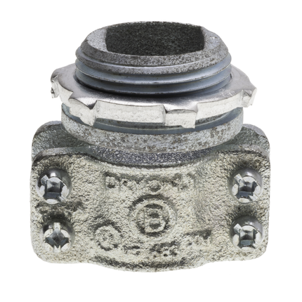 Four Screw Rectangular AC/MC Connector 1-1/2", Malleable Iron