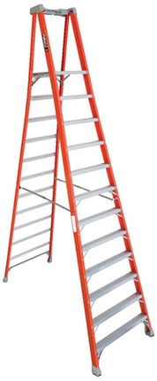 Louisville Ladder 12-Foot Fiberglass Pinnacle Pro Platform Platform Ladder, Type IA, 300-pound Load Capacity, FXP1712