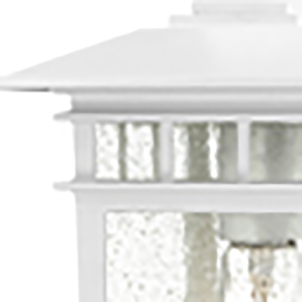 Cove Neck - 1 Light 12" Hanging Lantern with Clear Seed Glass - White Finish