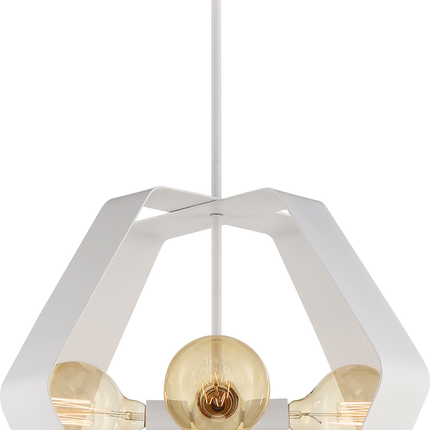 Zen; 4 Light; 24 in.; Pendant; White Finish