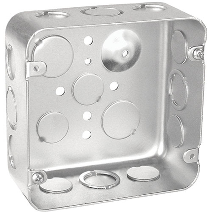 72151-S - Drawn Junction Box 1-1/2" Deep 1/2 & 3/4" KOs, 4-11/16", 25 Pak
