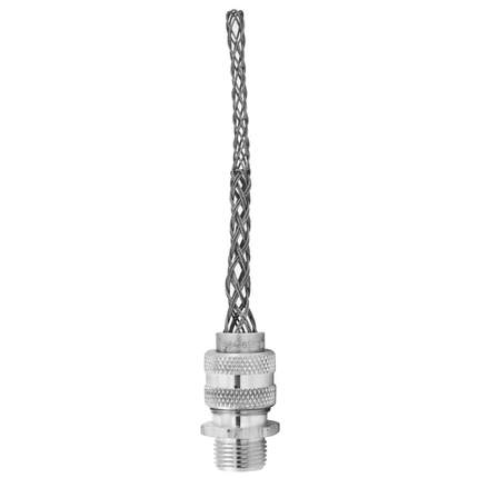 Kellems Wire Management, Deluxe Cord Grips, Straight Male, 1.562-1.687", 2" with Mesh