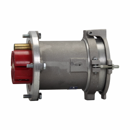 Eaton Crouse-Hinds series Arktite AR receptacle, 200A, Three-wire, four-pole, 50-400 Hz, Style 2, Copper-free aluminum, Spring door, Crimp/solder, 600 Vac/250 Vdc, 0.56"