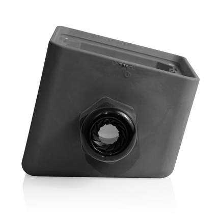 Two-Gang Portable Outlet Box, Angled Depth, Pendant Style, Black