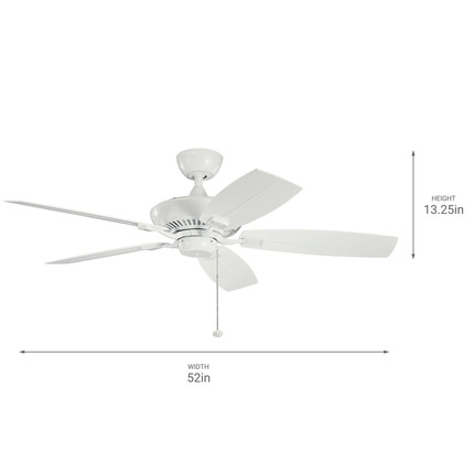 Canfield Patio 52" Ceiling Fan White