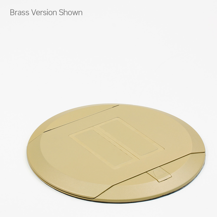 Poke-Through Cover, (2) Door-In-Door Flip Lids, Black