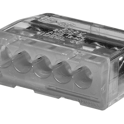 In-Sure® Push-In Wire Connector, Model 87 5-Port Gray, Jar of 150