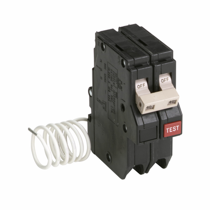 Eaton CH GFCI circuit breaker,Ground fault circuit breaker,40 A,10 kAIC,Two-pole,120/240 V,CH,Common,Plug-on,#14-6 AWG Cu/Al,Type CH Loadcenters,Ground fault circuit interrupter,GFI