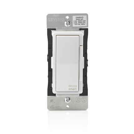Leviton Decora Smart Wi-Fi 600W Universal LED/Incandescent Dimmer. Works with Amazon Alexa and Google Assistant, No Hub Required.