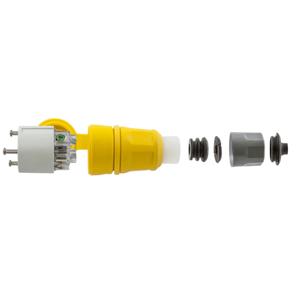 CONN, W/TIGHT, 3P 30A 250V, L15-30R, YL