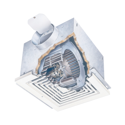 Broan® LOSONE SELECT™ High Capacity 157 CFM High Capacity Ceiling Mount Ventilation Fan, 1.5 Sones