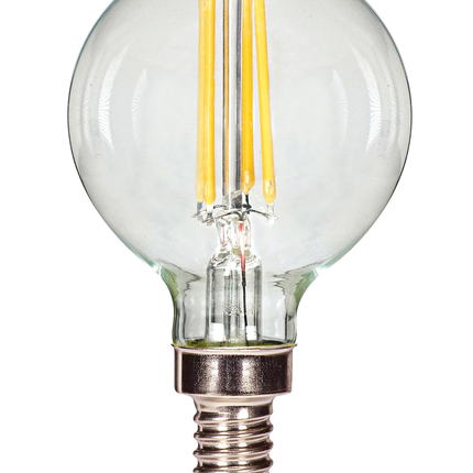 3.5 Watt G16.5 LED; Clear; Candelabra base; 2700K; 350 Lumens; 120 Volt