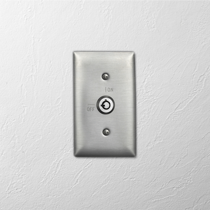 Wallplates and Boxes, Metallic Plates, 1- Gang, 1) Security Opening, Standard Size, Stainless Steel
