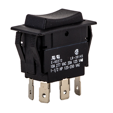 Rocker Switch Maintained DPDT On-Off-On