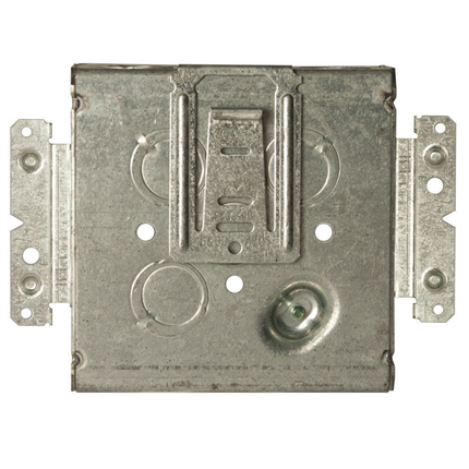 4-11/16 in. Square Box, Welded, 2-1/8 in. Deep with One 1/2 in. KO & Fifteen TKO's, Raised, 8 in. #12 Stranded Copper Pigtail, UBS, M Bracket