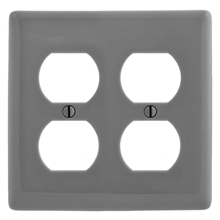 Double Wallplate, 2-Duplex