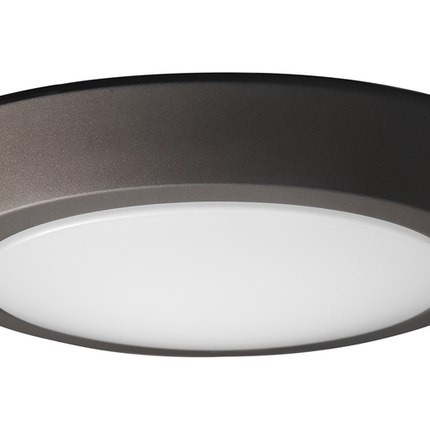 7 in.; LED Flush Mount Fixture; Disk Light; Mahogany Bronze Finish; 3000K