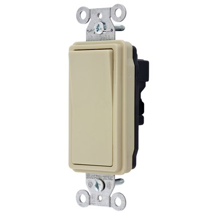 Switches and Lighting Controls, Industrial/Commercial Grade, SNAPConnect Series, Decorator Switches, Single Pole, 20A 120/277V AC, Ivory, North American