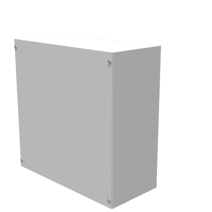 18x8x18 Screw Cover Type 1 UL Steel No KO Gray Cover w/ Teardrop Slots Holes In Back