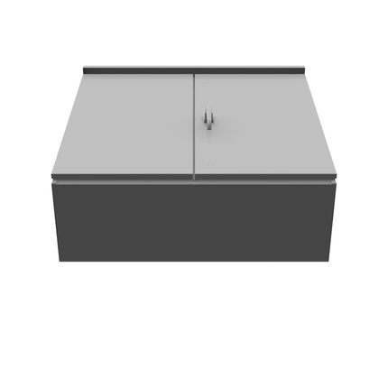 36x12x36 Hinge Cover Type 3R Steel No Knockouts ANSI 61 Gray Double Doors Padlocking 3 Point Handle Back Panel Weld Studs Draw Shield No Center Position