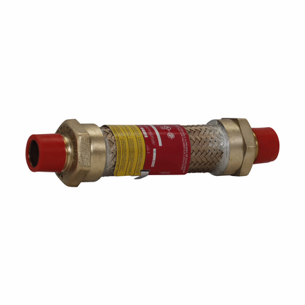 Eaton Crouse-Hinds series ECGJH coupling, 8" flexible length, Male connections both ends, Forged brass, 3/4" trade size