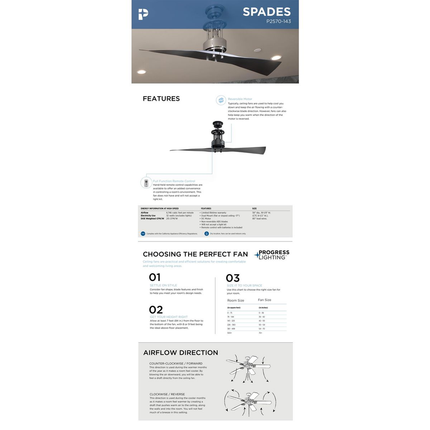 Spades 56" Ceiling Fan