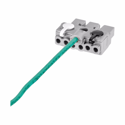 Eaton ArrowLink modular receptacle connector, SPD Modular Receptacle Connector, 20 A, Gray, Polycarbonate, Two-pole, Three-wire, Single, Screw terminal, 300 V/AC, 14 -12 AWG, Screw terminal
