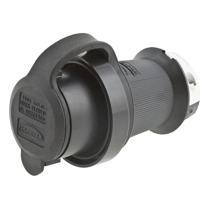 Locking Devices, Twist-Lock®, Watertight Safety Shroud, Male Plug, 20A 3-Phase Wye 120/208V AC, 4-Pole 5-Wire Grounding, L21-20P, Screw Terminal, Black and White