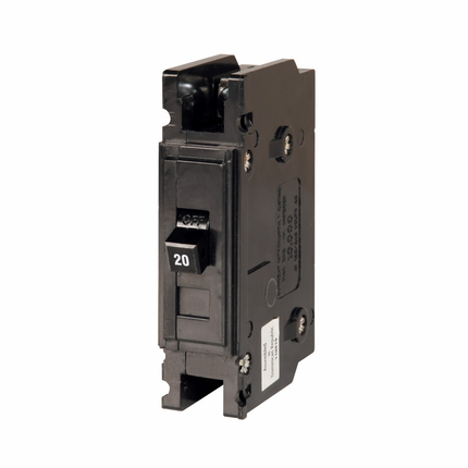Eaton Quicklag Type QC Industrial Thermal-Magnetic Circuit Breaker,Industrial circuit breaker,20 A,10 kAIC,Single-pole,120/240 V,Thermal-magnetic,QC,Non-interchangeable