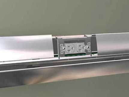 DS4000 Single Channel Duplex Device Plate Fitting With One Duplex Installed