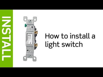 15 Amp 3-Way Toggle Switch, Grounding, Ivory