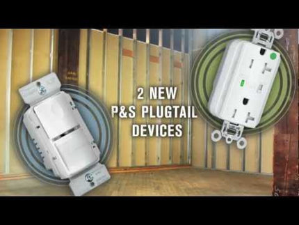 PlugTail® Three-Way 20A Toggle Switch, White