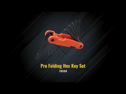 Pro Folding Hex Key Set, 11-Key, SAE Sizes