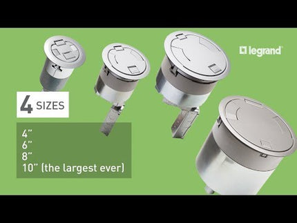 8AT Unwired Evolution™ Poke Thru Device, Surface Style Cover, Black