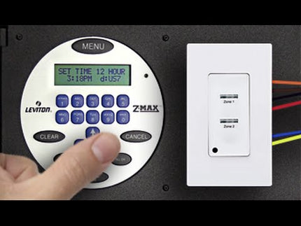 EZ-MAX Plus 8 Relay Panel, 120V, 277V and 347V Control Input, (4) 1-Pole (NO /NC) Latching Relay Card with Handle, 30A 120-277VAC, 20A 347VAC, Title 24 Compliant, ASHRAE 90.1 compliant, (4) spaces, with (8) Low Voltage Inputs.