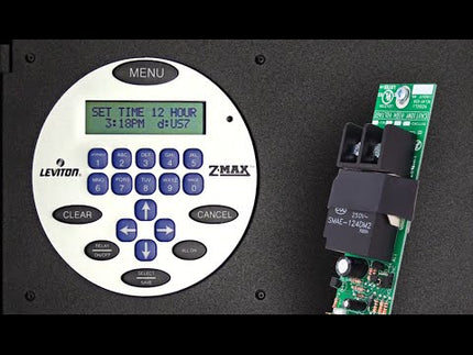 EZ-MAX Plus 8 Relay Panel, 120V, 277V and 347V Control Input, (4) 1-Pole (NO /NC) Latching Relay Card with Handle, 30A 120-277VAC, 20A 347VAC, Title 24 Compliant, ASHRAE 90.1 compliant, (4) spaces, with (8) Low Voltage Inputs.