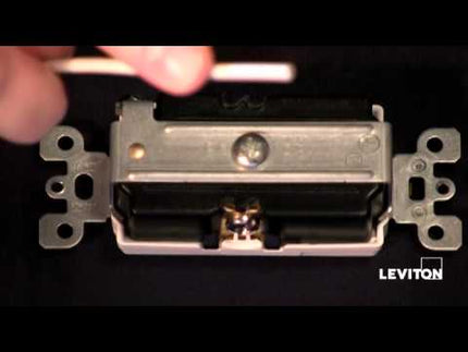 15 Amp Single-Pole Toggle Switch, Grounding, White