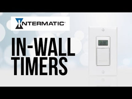 24-Hour Heavy-Duty Mechanical In-Wall Timer, Timer and Decorator Switch, 120 VAC, 20A, SPST, 2 Gang, White