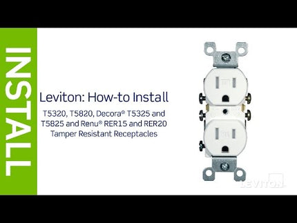 15 Amp Decora Tamper-Resistant Duplex Outlet/Receptacle, Grounding, Brown