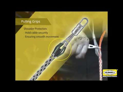 Kellems Wire Management, Slack Pulling Grips, Rawhide Lace Closing, Offset Eye, 2.00-2.49", Long