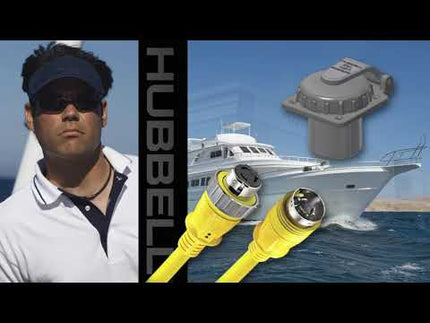 Heavy Duty Products, Insulgrip Pin and Sleeve Devices, Marine Grade, Male Plug, 200A 600V AC, 4-Pole 5-Wire Grounding, Terminal Screws, Yellow
